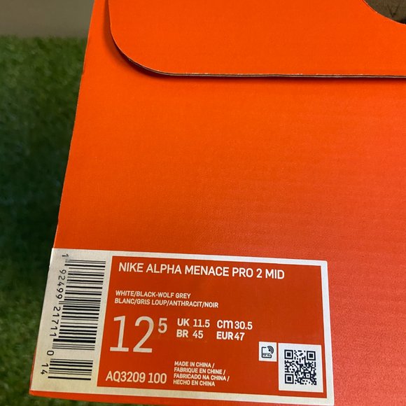 Nike Alpha Menace Pro 2 Football Mid Cleats White AQ3209-100 Mens NEW main image 4
